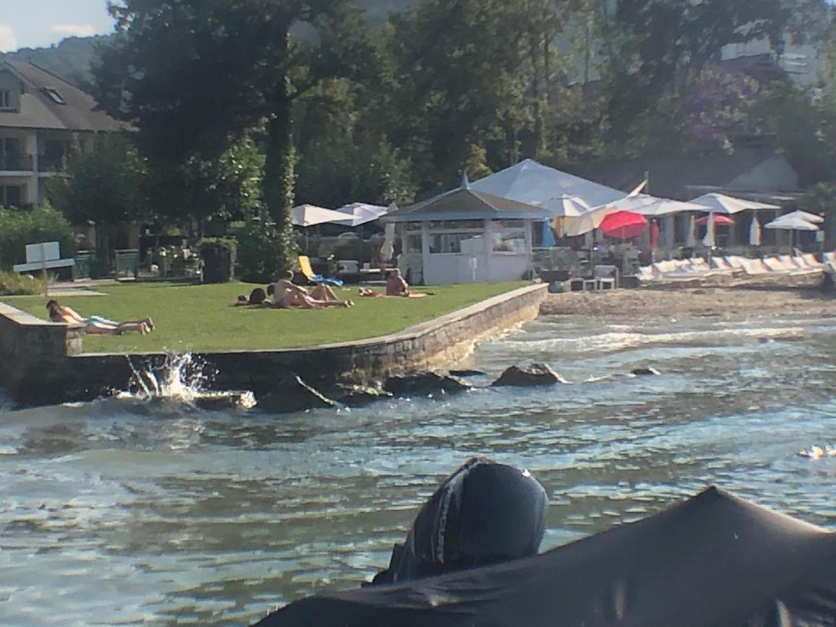 Studio Les Pieds Dans L'Eau Au Bord Du Lac D'Annecy Duingt Exteriér fotografie